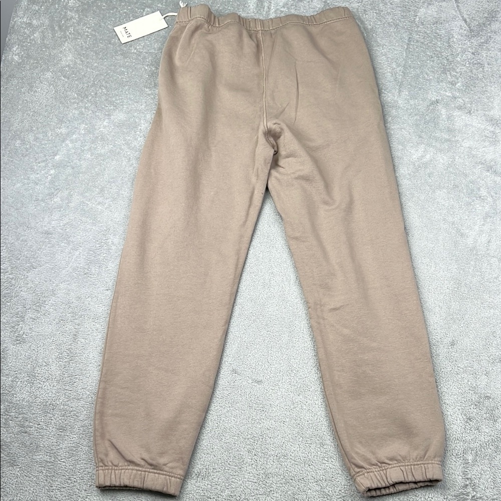 NEW MATE The Label M 100% Organic Cotton Light Brown/Tan Fleece Relaxed Sweat - Picture 11 of 15